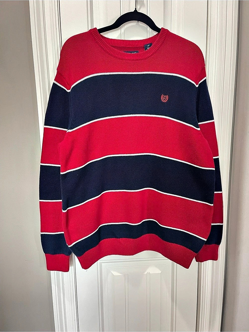 Men’s Chaps Color Block Cotton Crewneck